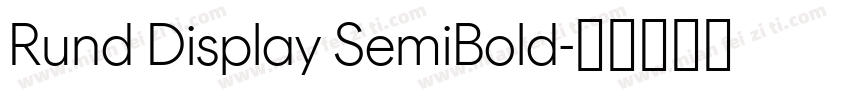 Rund Display SemiBold字体转换